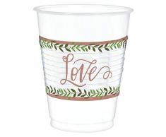 Amscan International 420156 papier et plastique Vaisselle, tasses PL LV et feuilles