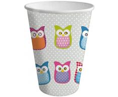 Braun & Company 3803-13036/FE Many Owls Lot de 10 gobelets pour Enfant Gris