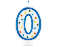 amscan 9900775 Bougie danniversaire Numéro 1 7,5 cm à Pois