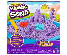 Kinetic Sand 6024397 Jouet Enfant, Loisirs Créatifs, Coffret Château-Bac à Sable 450 g de Sable Kinetic Sand, Modèle et Couleur Aléatoire
