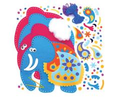 Baker Ross Kits de Couture Coussin éléphants ambari (Paquet de 2) - Loisirs créatifs pour Enfants