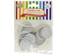Givi Italia 50109 Paillettes Confettis de table, Argent, 3 cm