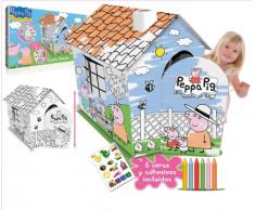 IMC Toys – Maison pintable Peppa Pig avec 6 Lapices et Autocollants 43 – 360006