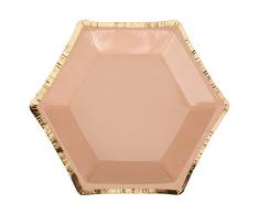 Neviti 772850 Colour Block Assiette en marbre Pêche Petit format