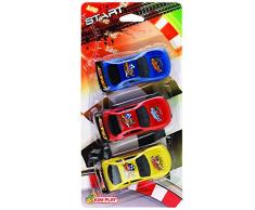 KIMPLAY - 4517 - Véhicule Miniature - 3 X Voitures - 9 Cm