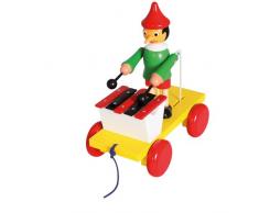 Bino - 80037 - Jouet à tirer - Pinocchio avec Xylophone