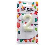 Grand Festival Bougie danniversaire Blanc (1)