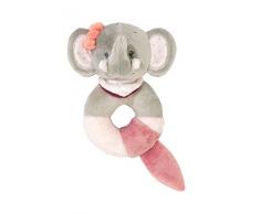 Nattou Hochet Éléphant Adèle, Adèle et Valentine, 26 x 14 x 5 cm, Gris/Rose