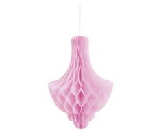 Unique Party - 62968 - Chandelier Décoratif en Papier de Soie - 35 cm - Rose Pastel