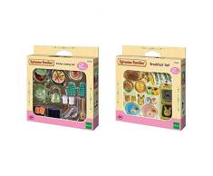 SYLVANIAN FAMILIES - 2938 - Poupées Et Accessoires - Set Ustensiles de Cuisine & 5024 - Set Petit Dejeuner - Poupées et Accessoires