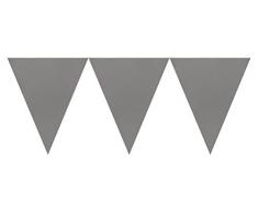 Amscan International 120099–18–55 4.5 m X 16 cm Argent fanions