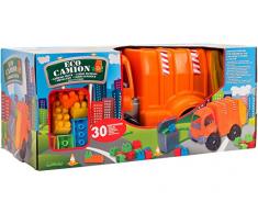 Globo Toys 101 627,9 cm W Toy Camion Poubelle avec 30 Briques