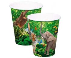 Folat Neu Tasse Safari Party, env. 250 ML, Lot de 8