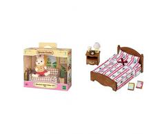 SYLVANIAN FAMILIES - Chocolat Père avec canapé & 5019 - Semi Lit Double - Poupées et Accessoires - Sylvanian