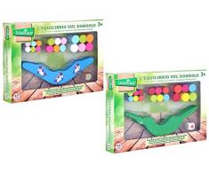 Globo 38917 Balancelle déquilibre en Bois Motif Licorne/Crocodile Multicolore (1)