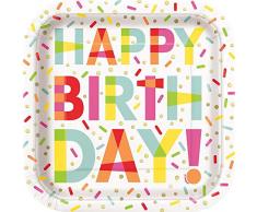 Unique Party- Assiettes en Carton, 72585