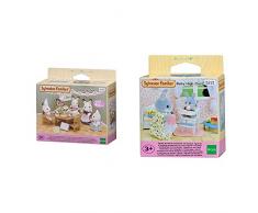 Sylvanian Families - 4269 - Set de Surprise Partie - Poupées et Accessoires - Sylvanian & Baby High Chair Families Chaise Haute pour Bébé, 5221, Pas de Variations