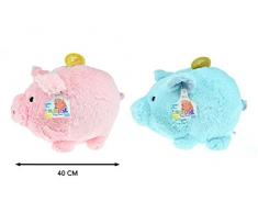 Toi-Toys- Tirelire Cochon 2 Assorties 40cm Figurine, 75070Z, Multicolore