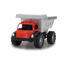Jamara 460311 Voiture Bac à Sable Big Kip Argent/Noir/Rouge-env. Capacité 20 kg, Surface de Chargement basculante, Phare factice