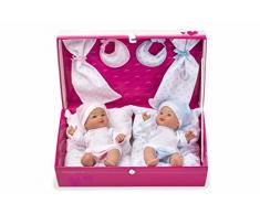 Muñecas Arias Elegance 26 CM Coffre PITI Kids Twins, 61-60224, Multicolore