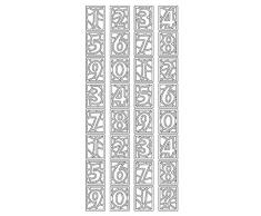 Personal Impressions 1.3340 Autocollants Chiffres teintés Multicolore