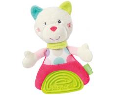 Stripes & Dots Fehn Grabber Chat en Peluche avec Anneau de Dentition Doux Motif Rayures et Pois