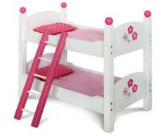 CHIC 2000 Bayer Poupée Lit superposé Design Fiori Bianco