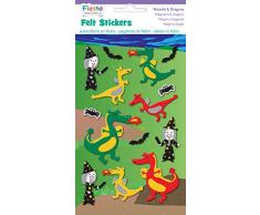 Fiesta Crafts - K-1030 - Autocollants en Feutre - Sorciers Et Dragons