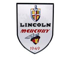 Dioramax- Miniature Voiture de Collection, Lincoln Mercury, Blanc/Bleu/Rouge