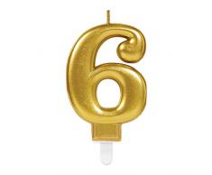 amscan Doré Finition métallique Celebration Bougies # 6