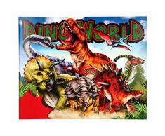 Depesche 10553 Dino World Livre de coloriage Motif Feuilles de Stickers Multicolore