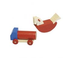 Rülke 21620 Jouet en Bois pour poupée Rouge Bleu