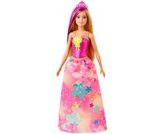 Barbie Dreamtopia poupée princesse aux cheveux blonds avec mèche violette, jouet pour enfant, GJK13