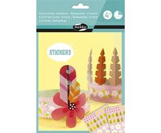 Maildor AF017C - Une pochette créative Couronnes bohême comprenant 2 couronnes à décorer 52 cm, strass adhésifs et 2 planches de stickers