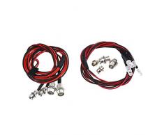 YUNIQUE FRANCE- LUCI Lumières LED Blanc, 5 mm Rouge, 2 Pièces de 3 mm Bleu Longueur 72 Cm, 0Q-WQH8-TN6T