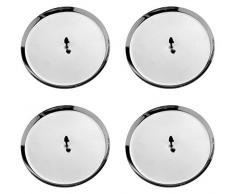 GLOREX 6 7021 401 Lot de 4 bougeoirs en Argent Ø 10 cm pour décorer des Bougies, des couronnes et des Bougies.