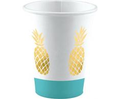 amscan 9903309 Gobelet Motif Ananas Multicolore 250 ML