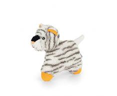 Sterntaler mini doudou Tigre Tapsi, Hochet intégré, Âge : Dès la naissance, 13 cm, Blanc