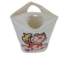 GMMH Design Singe à Jouets XXL 70 cm x 57 cm x 28 cm Jouet Box Sac de Rangement Tonne Rangement Meubles pour Enfants