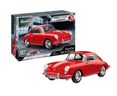 Revell- Porsche 356 Coupé Maquette Voiture, 7679, Rouge, 1:16/25 cm