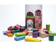 ABAfactory 81012 Les Blocs de Construction 50 Mix Module 83,8 cm Jouets en Bois