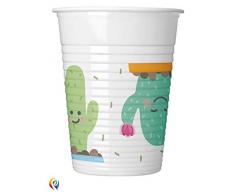 Procos Gobelet Plastique 200 ml Cactus, multicolore, 5pr89292