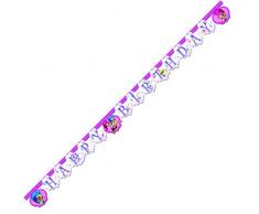 Générique PR88391 Guirlande en Carton Happy Birthday Shimmer Et Shine Taille Unique Multicolore