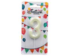 Grand Festival Bougie danniversaire Blanc (1)