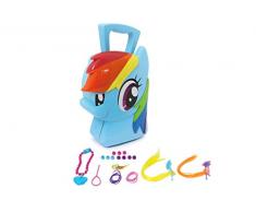 Jamara 410098 Rainbow Dash-8 pièces Coffret de Jeu Tendance avec Coffret de Transport Stable et maniable Motif My Little Pony Bleu