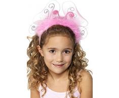 Smiffys 31534 Déguisement Enfant SerreTête Clignotant Papillon, Rose, Taille Unique