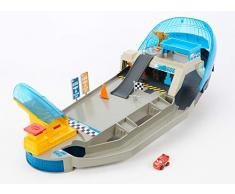 Disney Pixar Cars Coffret Circuit Flipper transportable pour mini voitures, mini-véhicule Flash McQueen inclus, jouet pour enfant, FPR05