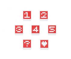 DJI RoboMaster S1 Part 10 Vision Marker - Set de 14 Visions Markers, Jeu de Chiffres et Symboles pour Apprentissage du RoboMaster, Accessoire pour Robot de Combat