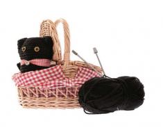 Egmont Toys Kit de Tricot Chat dans Un Panier en Osier