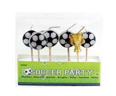 Lot de 6 mini bougies - Pied en bois pour fête et pâtisserie.